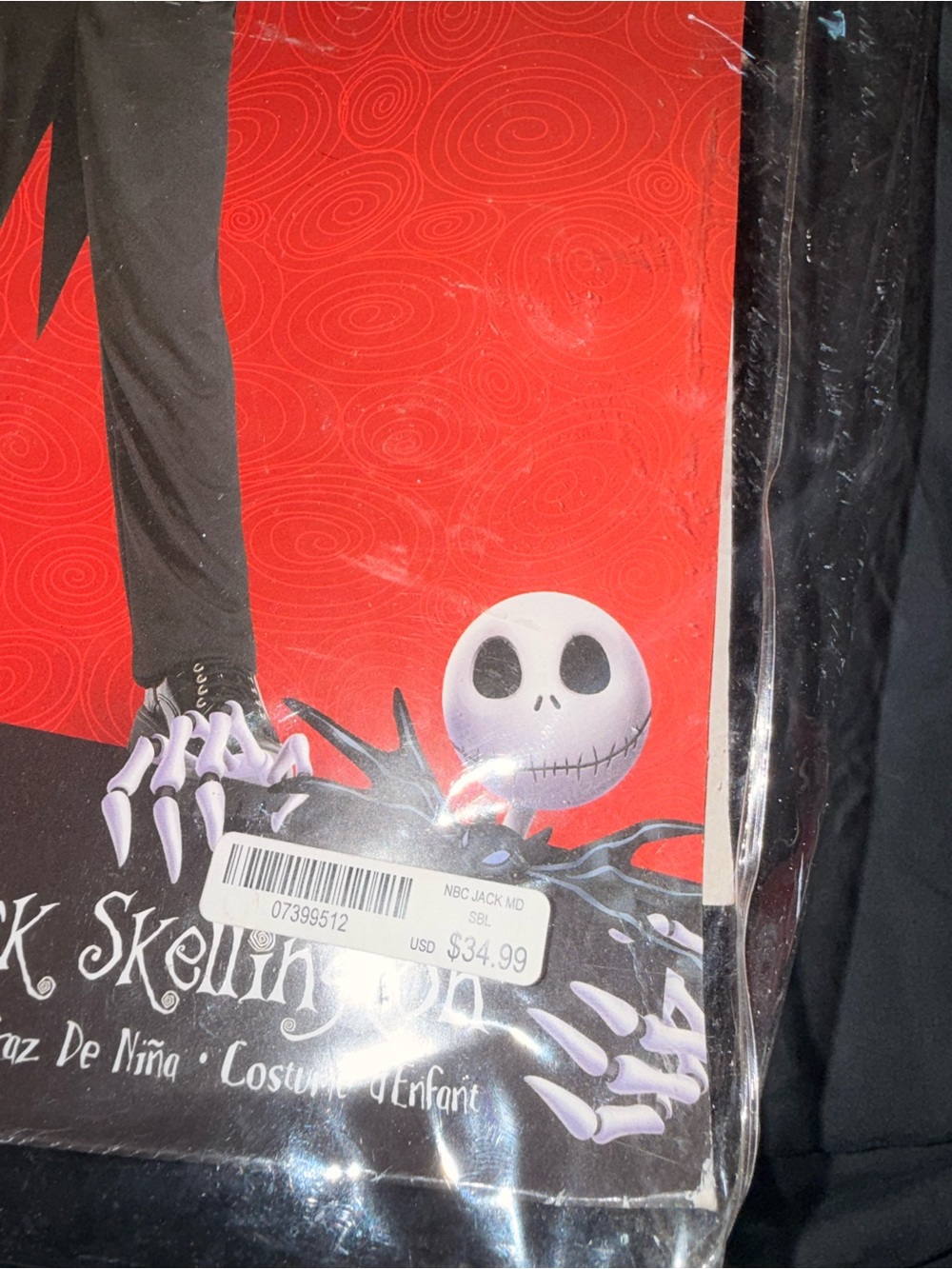 Spirit Jack Skellington Kids Costume - Black & White - Picture 2 of 5